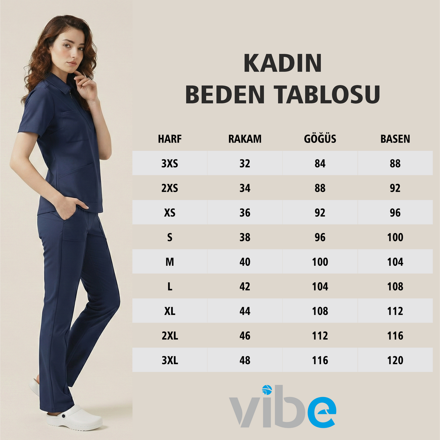 GREYS - KİREMİT (KADIN SCRUB)