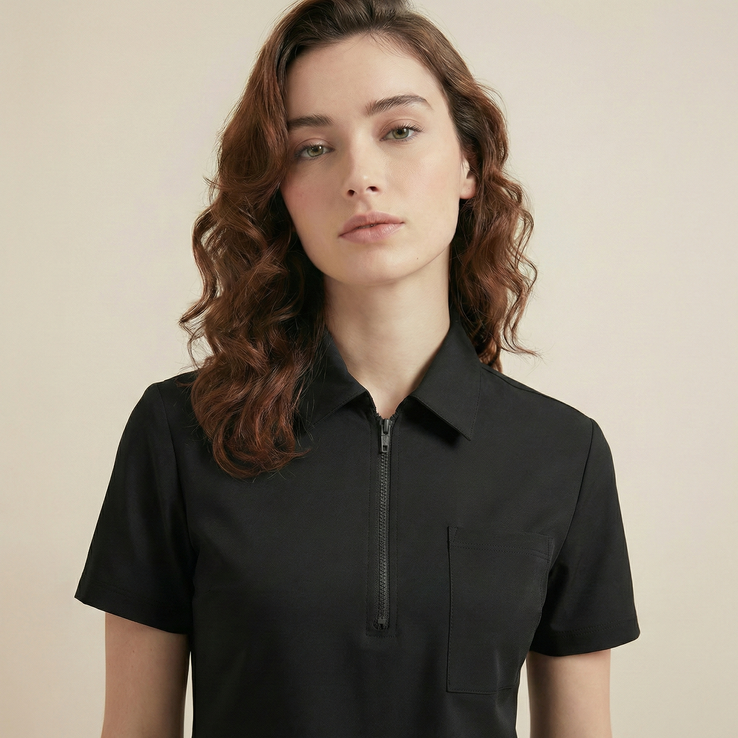KYRA POLO - SİYAH (KADIN SCRUB ÜST)