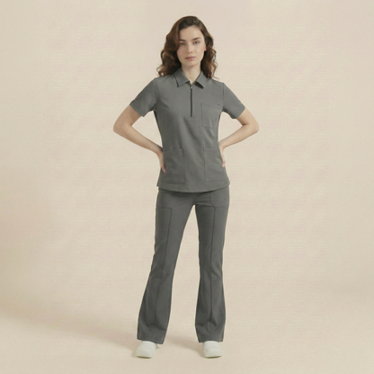 KYRA POLO - GRİ (KADIN SCRUB)