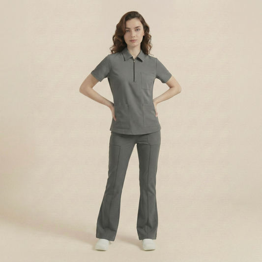 KYRA POLO - GRİ (KADIN SCRUB)