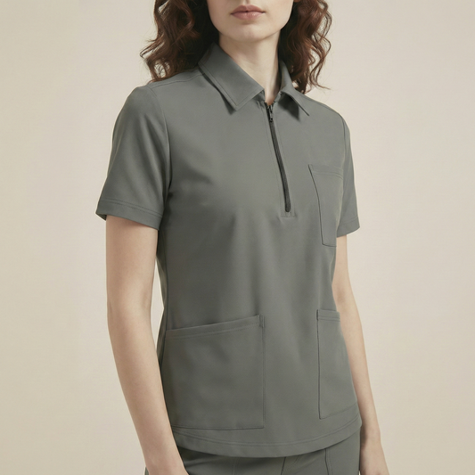 KYRA POLO - GRİ (KADIN SCRUB)