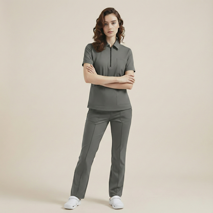 KYRA POLO - GRİ (KADIN SCRUB)