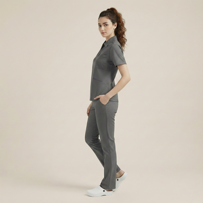 KYRA POLO - GRİ (KADIN SCRUB)