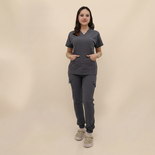 LAGARY S-HOOD - GRİ (KADIN SCRUB)