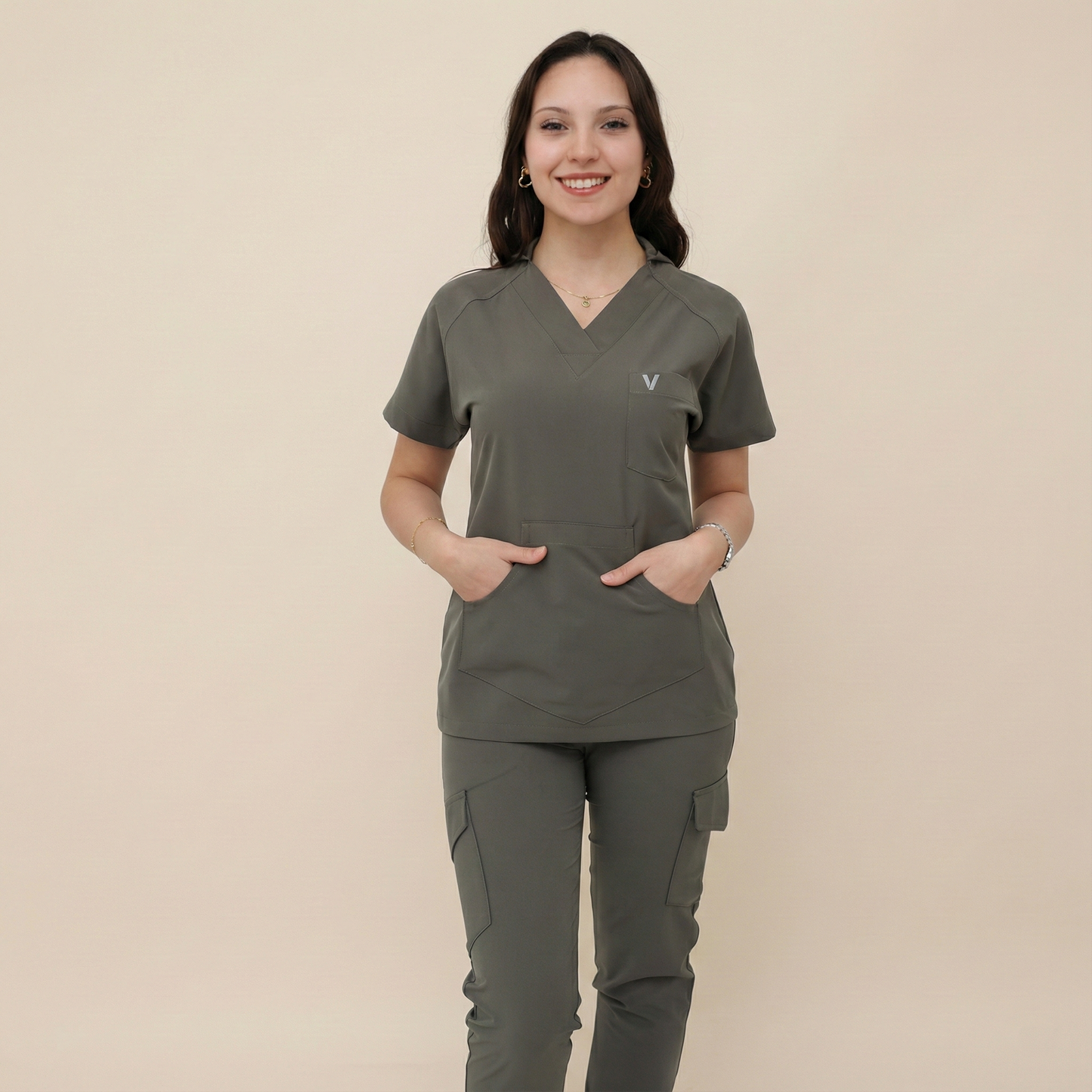 LAGARY S-HOOD - HAKİ (KADIN SCRUB)