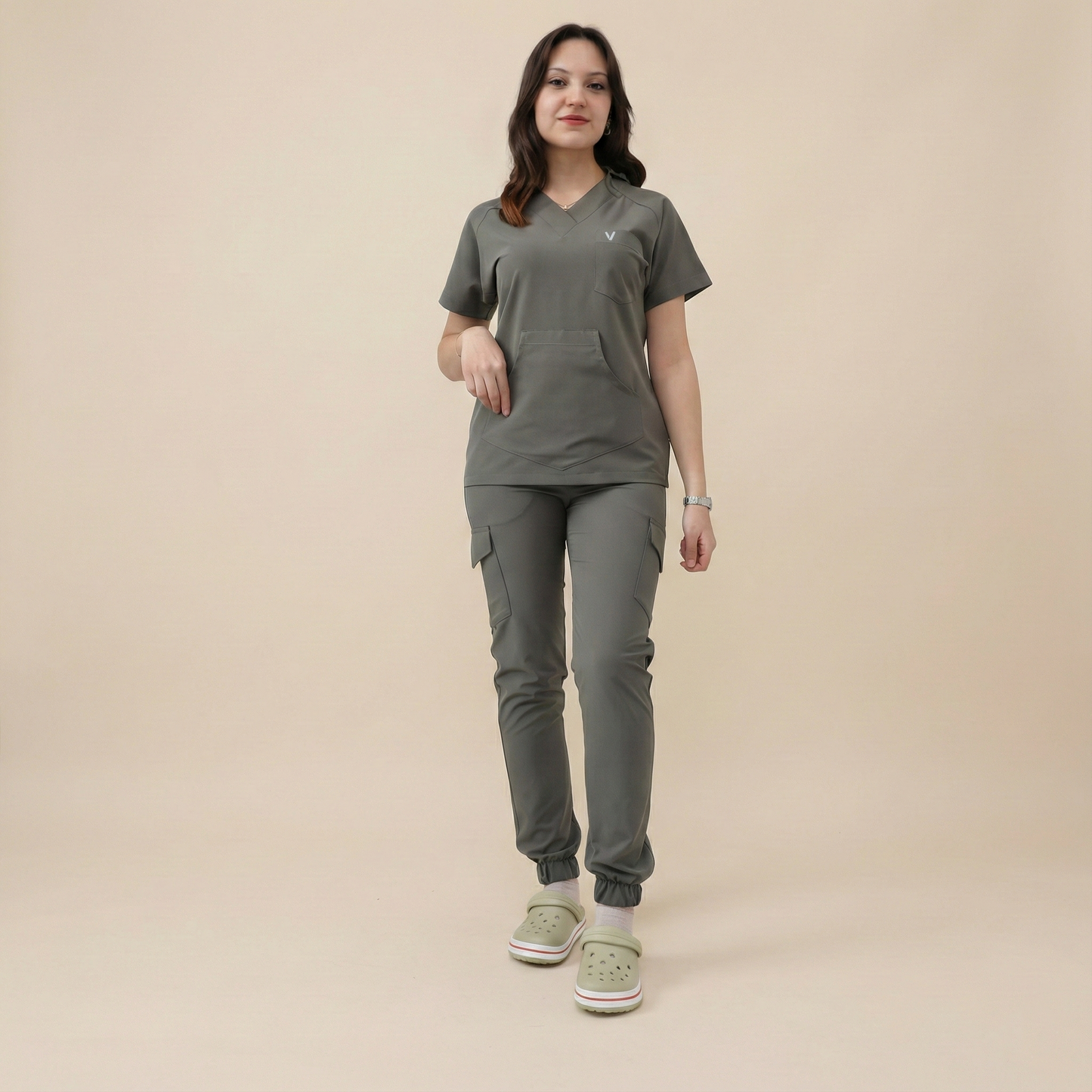 LAGARY S-HOOD - HAKİ (KADIN SCRUB)