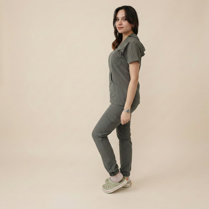 LAGARY S-HOOD - HAKİ (KADIN SCRUB)