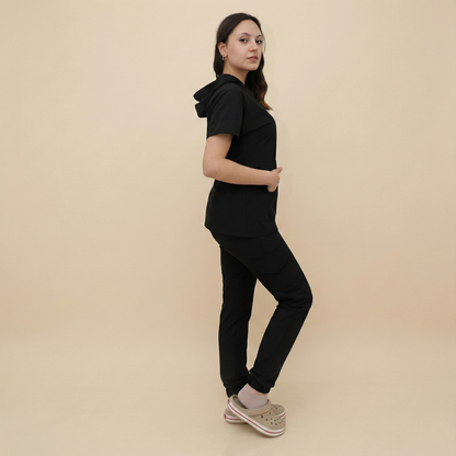 LAGARY S-HOOD - SİYAH (KADIN SCRUB)