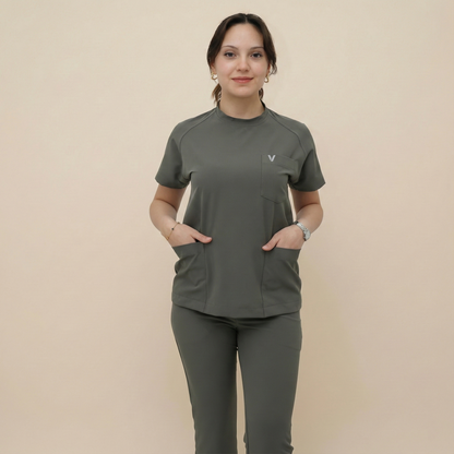 LAGARY S-İSPANYOL - HAKİ (KADIN SCRUB)