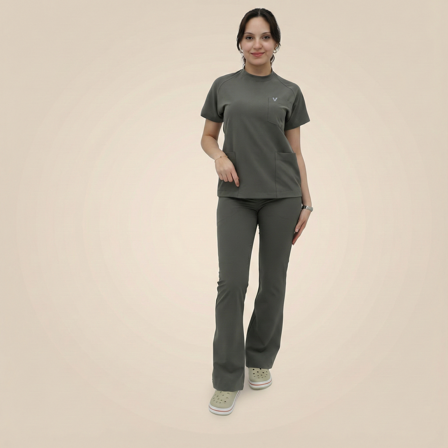 LAGARY S-İSPANYOL - HAKİ (KADIN SCRUB)