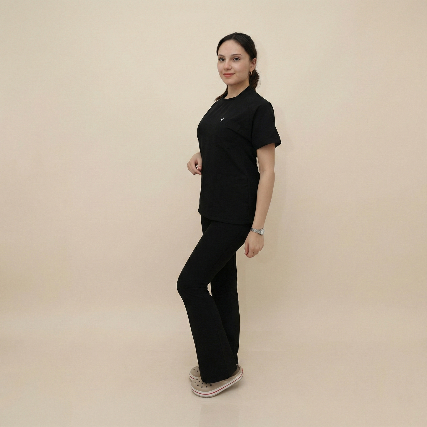 LAGARY S-İSPANYOL - SİYAH (KADIN SCRUB)