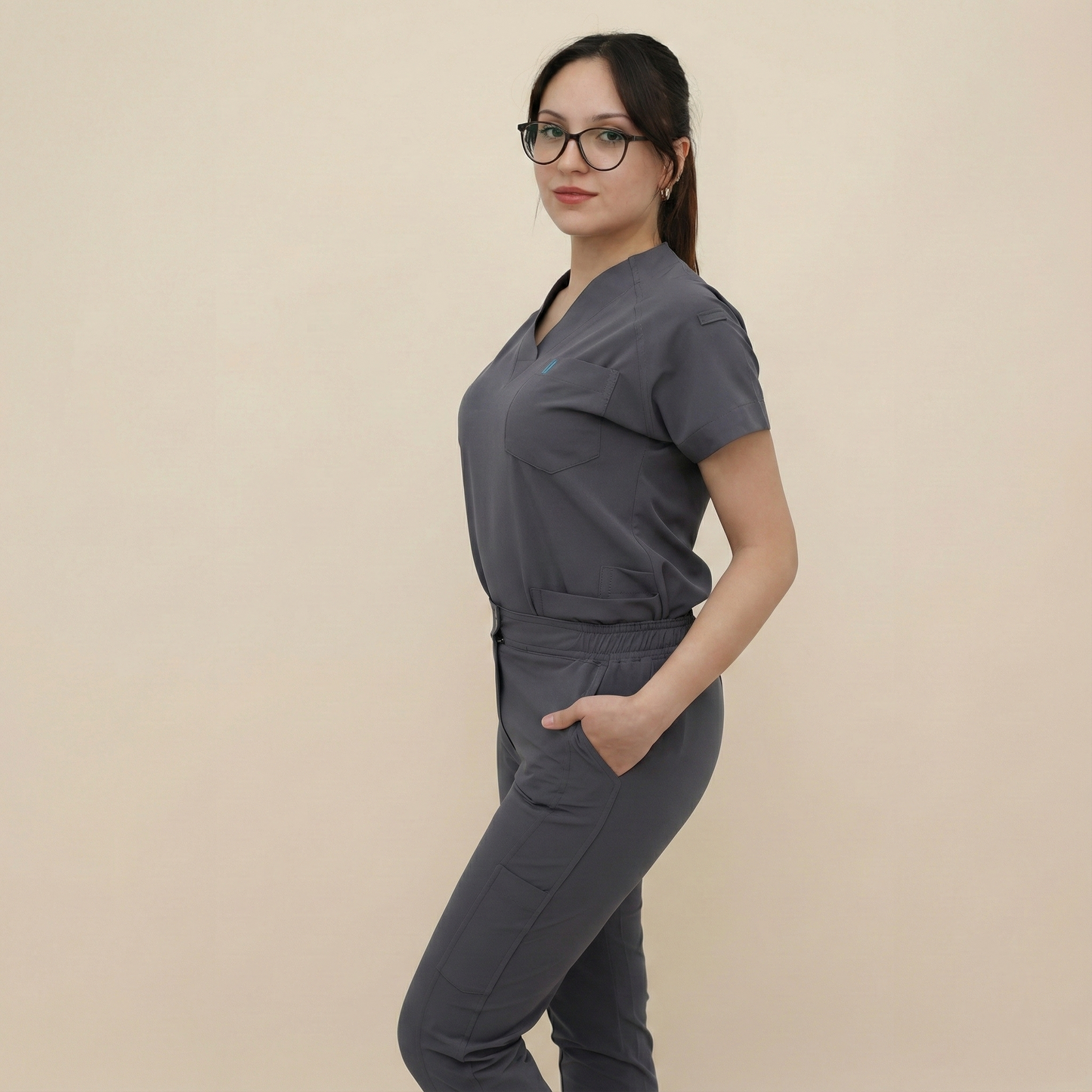 LAGARY SHE - GRİ (KADIN SCRUB)