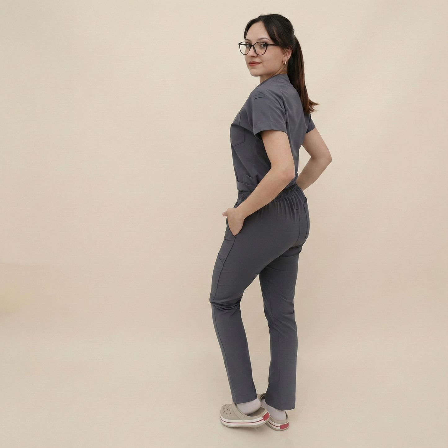 LAGARY SHE - GRİ (KADIN SCRUB)