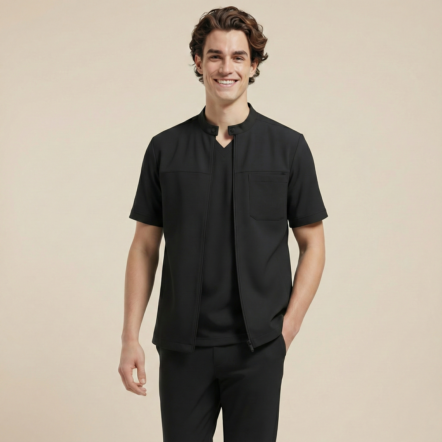 TRIO MEN - SİYAH (ERKEK SCRUB)